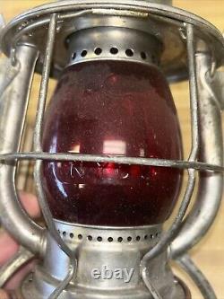 Dietz Vesta New York Central Railroad Lantern NYCS Matching Embossed Red Globe