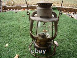 Dietz Vesta With U. S. Embosed Clear Cast Globe Lantern With 4 Pat. Dates 1910