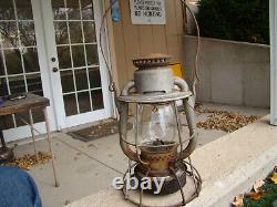 Dietz Vesta With U. S. Embosed Clear Cast Globe Lantern With 4 Pat. Dates 1910