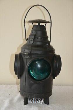 Dressel 4 Lens Railroad Switch Lantern-Post Mount-2 Green 2 Amber Lenses