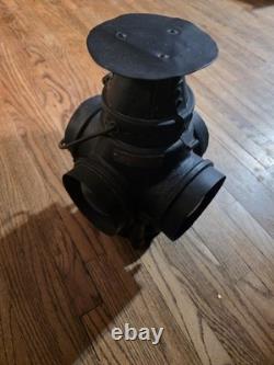 Dressel Arlington N. J. 4 Way Railroad Lantern With Chimney And Burner Red Blue