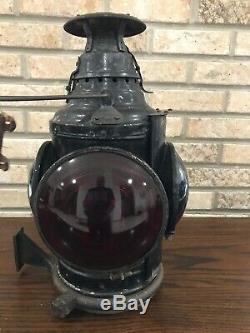 Dressel Arlington NJ Marker Lantern Railroad Kerosene Oil Lamp Red Green Lens