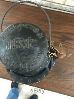 Dressel Arlington NJ Marker Lantern Railroad Kerosene Oil Lamp Red Green Lens