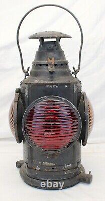 Dressel Arlington NJ USA 4-Way Signal 16 Kero Oil Railroad Lantern Antique