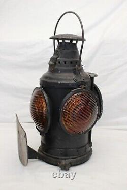 Dressel Arlington NJ USA 4-Way Signal 16 Kero Oil Railroad Lantern Antique