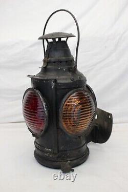 Dressel Arlington NJ USA 4-Way Signal 16 Kero Oil Railroad Lantern Antique