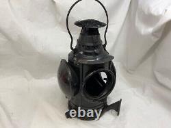 Dressel Arlington NJ USA 4-Way Signal 16 Kero Oil Railroad Lantern Antique