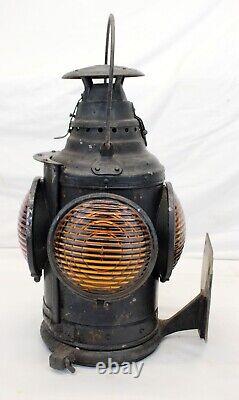 Dressel Arlington NJ USA 4-Way Signal 16 Kero Oil Railroad Lantern Antique