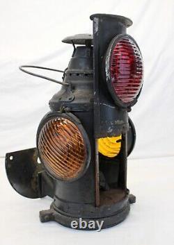 Dressel Arlington NJ USA 4-Way Signal 16 Kero Oil Railroad Lantern Antique