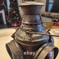 Dressel Arlington NJ USA Antique Railroad 4 way switch lantern light Free Stands