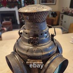 Dressel Arlington NJ USA Antique Railroad 4 way switch lantern light Free Stands