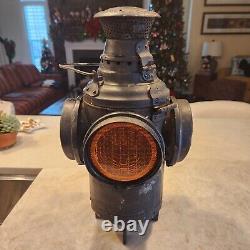 Dressel Arlington NJ USA Antique Railroad 4 way switch lantern light Free Stands