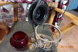 Dressel Arlington Pennsylvania Railroad Lantern With Red Etched Globe