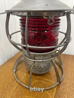 Dressel Arlington Railroad Lantern G. R. N. Y. Red Glass Globe