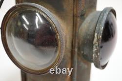 Dressel Manufacturing Railroad Oil Lantern Lamp New York Antique Red Clear