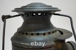 Dressel Manufacturing Railroad Oil Lantern Lamp New York Antique Red Clear