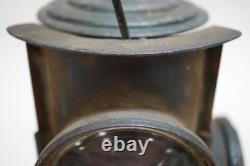 Dressel Manufacturing Railroad Oil Lantern Lamp New York Antique Red Clear