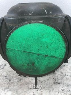 Dressel Railroad Switch Signal Lamp Lantern Red Green Painted Metal