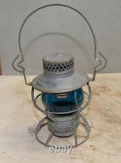 Dressel Railroad lantern NY NH & HRR collectible blue CNX globe vintage lamp