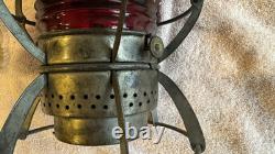 Dressell Arlington L&N Railroad Kerosene Train Lantern, with Red & White Globes