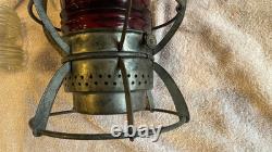 Dressell Arlington L&N Railroad Kerosene Train Lantern, with Red & White Globes