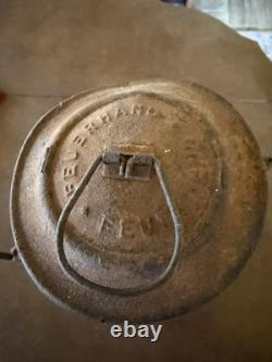 E. Miller & Co. Antique Railroad Lantern Metal Kerosene Lamp