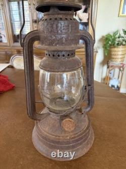 E. Miller & Co. Antique Railroad Lantern Metal Kerosene Lamp