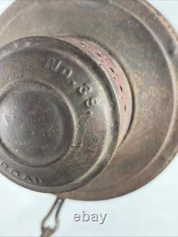 EARLY BELL-BOTTOM RAILROAD LANTERN No. 39 with Red Paint