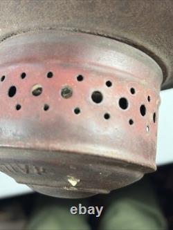 EARLY BELL-BOTTOM RAILROAD LANTERN No. 39 with Red Paint