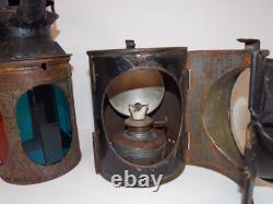 EARLY London Veritas Railroad Oil Lantern Lamp With Rotating Color Lenses