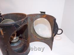 EARLY London Veritas Railroad Oil Lantern Lamp With Rotating Color Lenses