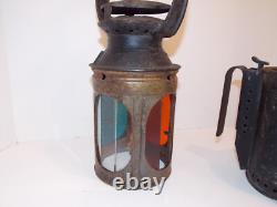 EARLY London Veritas Railroad Oil Lantern Lamp With Rotating Color Lenses