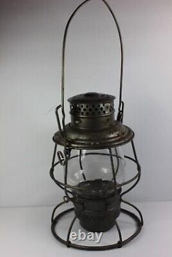 Early 1900's HOCKING VALLEY Railroad Lantern Adlake Burner Pat. Apr. 12, 1909