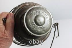 Early 1900's HOCKING VALLEY Railroad Lantern Adlake Burner Pat. Apr. 12, 1909