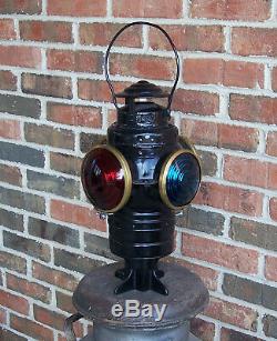 Early Armspear Soo Line Railroad Switch Lamp Lantern withAdlake Fount Excellent