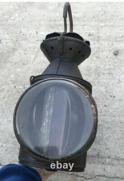 Early Lner Railway Hand Lamp With Wire Handle