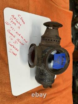 Early Vintage ADLAKE TYPE A Driving Lamp CARBIDE Lantern OLD LIGHT Railroad