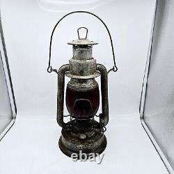 Embury Triumph No. 400 Railroad Lantern Red Glass 1920s Antique