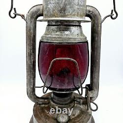 Embury Triumph No. 400 Railroad Lantern Red Glass 1920s Antique