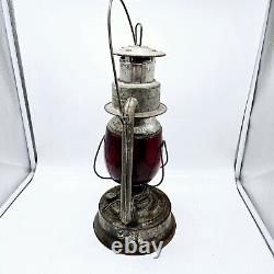 Embury Triumph No. 400 Railroad Lantern Red Glass 1920s Antique