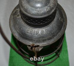 Erie Railroad Armspear Lantern With Embossed Red Globe Complete, Works