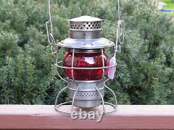 Erie Railroad Lantern Err Etched Globe Adlake Kero 250 Nos Beautiful Condition