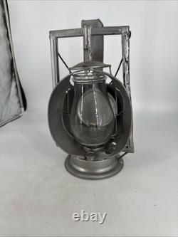 Erie railroad car inspector's lamp as found condition Dietz Top handle mark nice