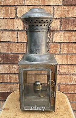 Eugene Halard Lantern Paris Crica 1900 Antique Railroad Oil Lamp Rare
