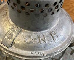 Excellent Vintage CNR TRAIN RAILROAD LANTERN Hiram Piper with Glass Globe