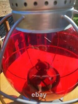 Extremely Rare Globe Railroad/Marine Lantern H L Piper Huge Red globe