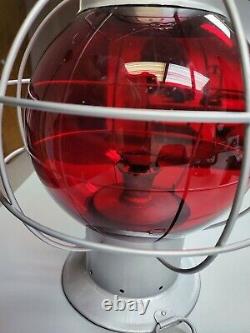 Extremely Rare Globe Railroad/Marine Lantern H L Piper Huge Red globe