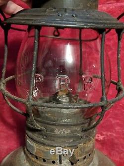 Extremely Rare PRR 1895 Bell Bottom Railroad Lantern