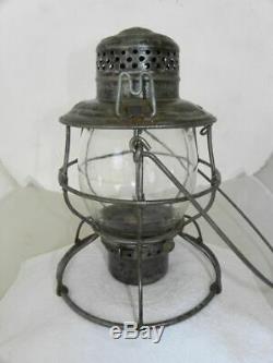 FRISCO RAILROAD LANTERN Clear Etched FRISCO Lantern Globe