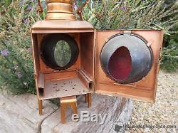 Fabulous German Vintage Solid Copper Railway Lantern Display Prop Ref T13/20